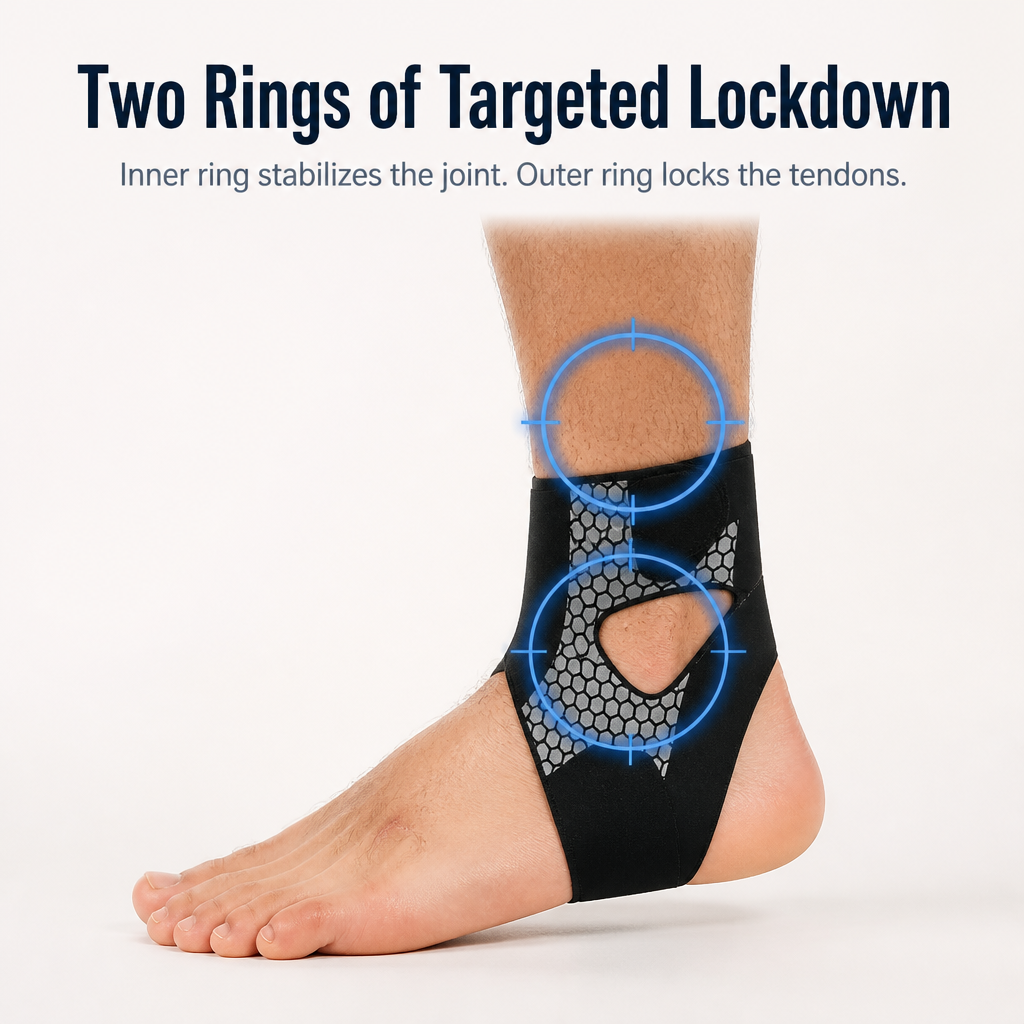 VeroGuard™ Ankle Brace — Stop Rolling Wobbly Ankles With Slim Honeycomb Compression