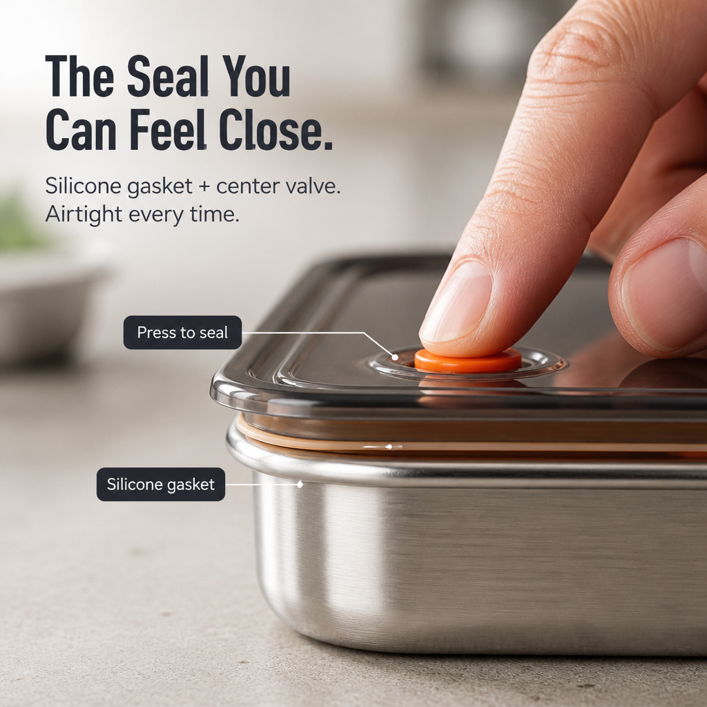 SealedPure™ — Lock In Freshness 5x Longer with Restaurant-Grade Steel