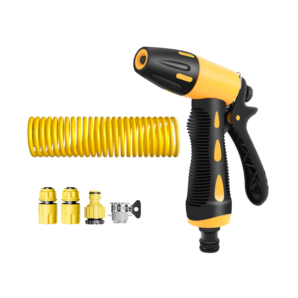 Extendable Water Gun with High Pressure and Coiled Hose