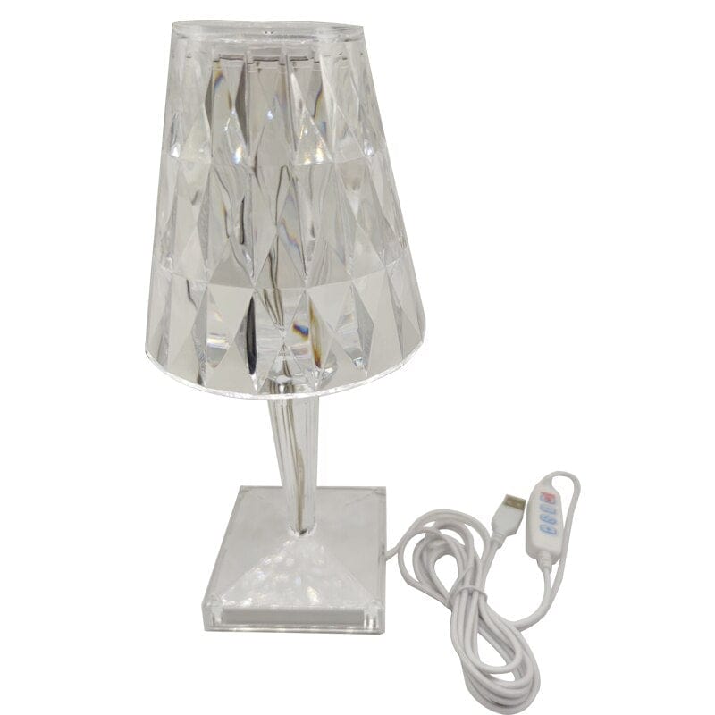 LED Glass Crystal Table Lamp