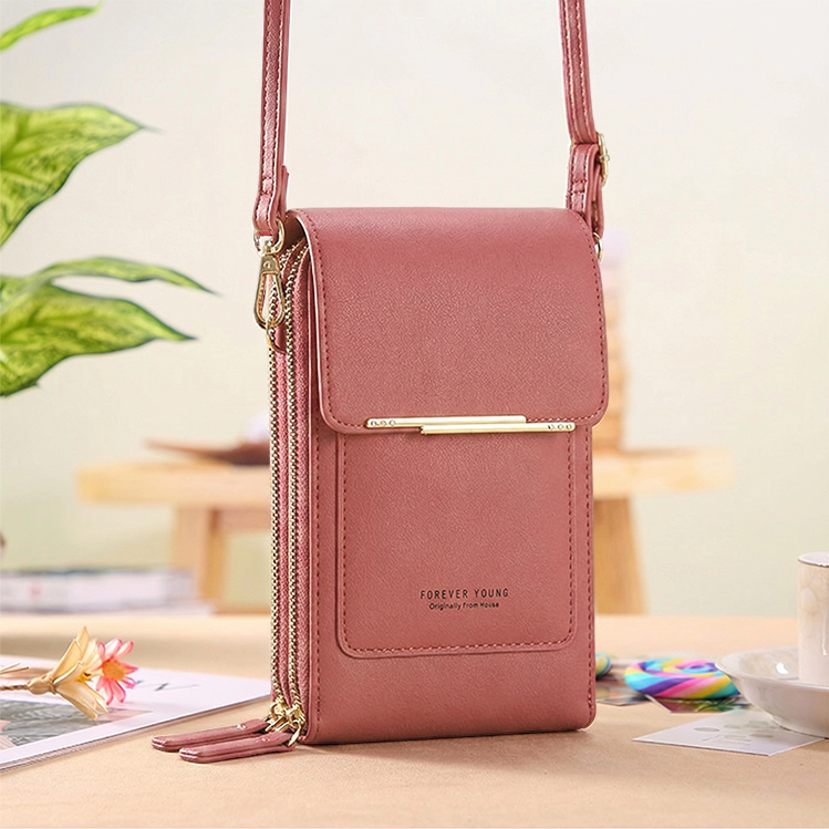 Crossbody Bag with Touchscreen Window