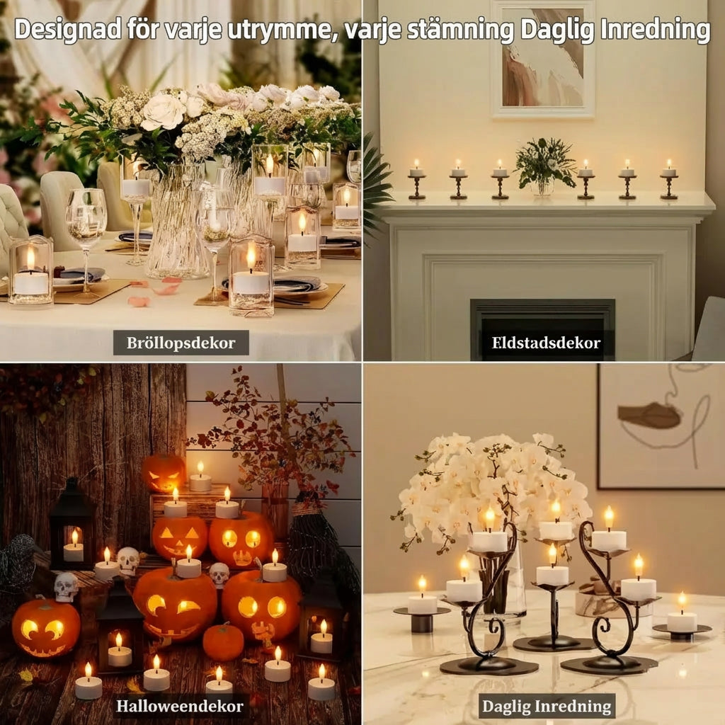 Rechargeable LED Candles with USB Charging Station