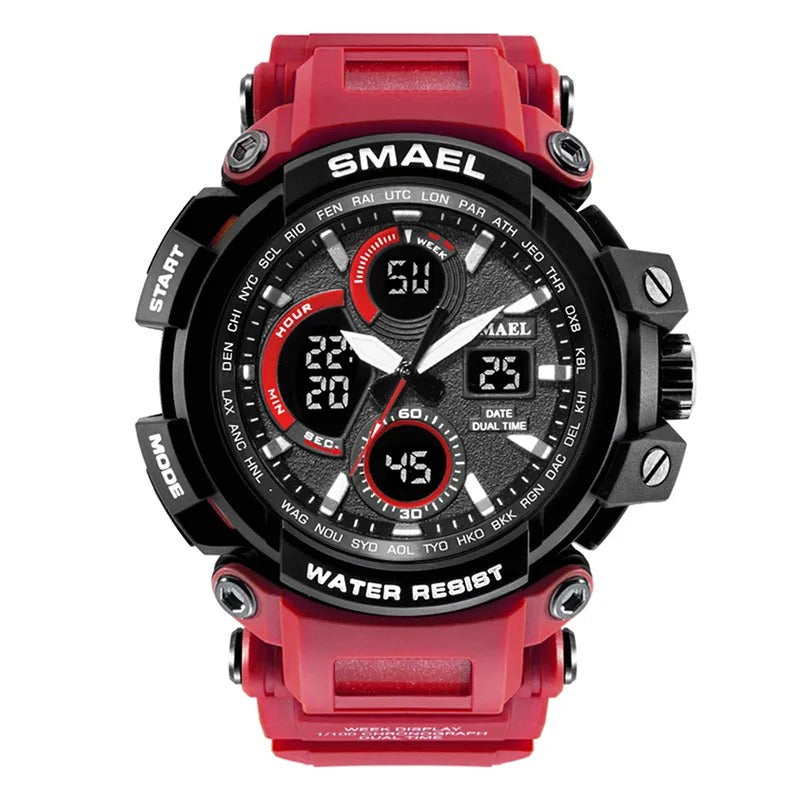 Camouflage Military Watch for Men - Digital and Analog Dual Time Display