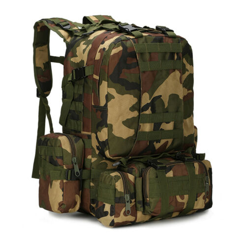 Tactical Military Backpack 60L with Removable MOLLE Pouches