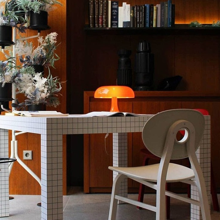 Nordic table lamp in the shape of a mushroom