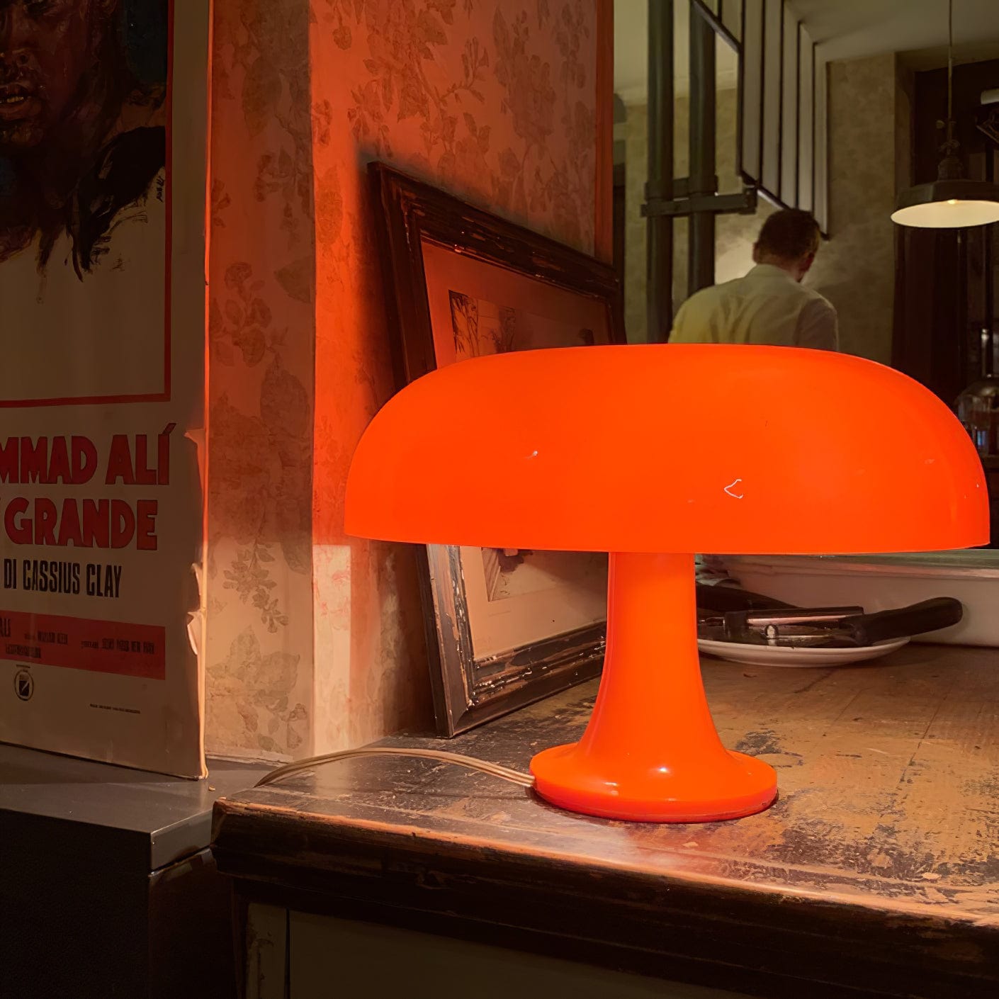 Nordic table lamp in the shape of a mushroom