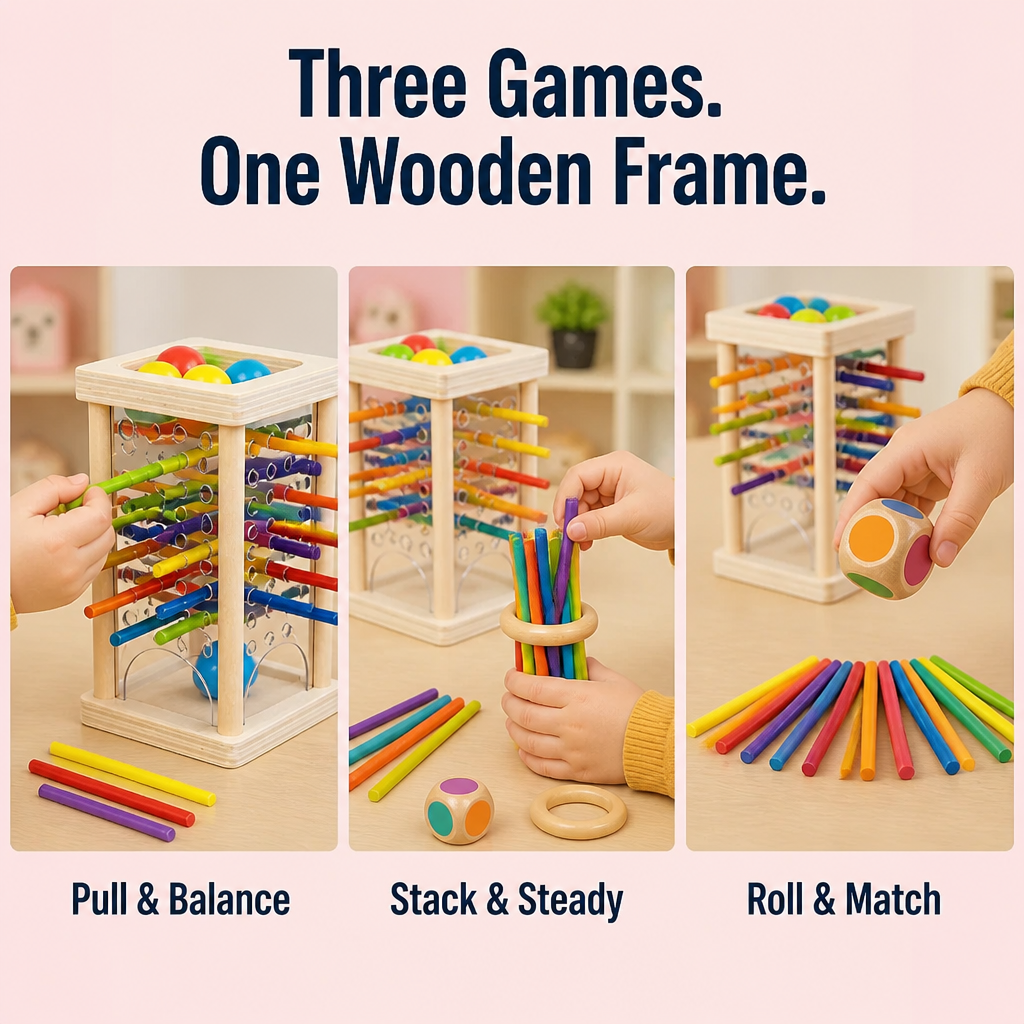 BrainBrite™ — Swap Tablet Time for Focus-Building Wooden Skill Play