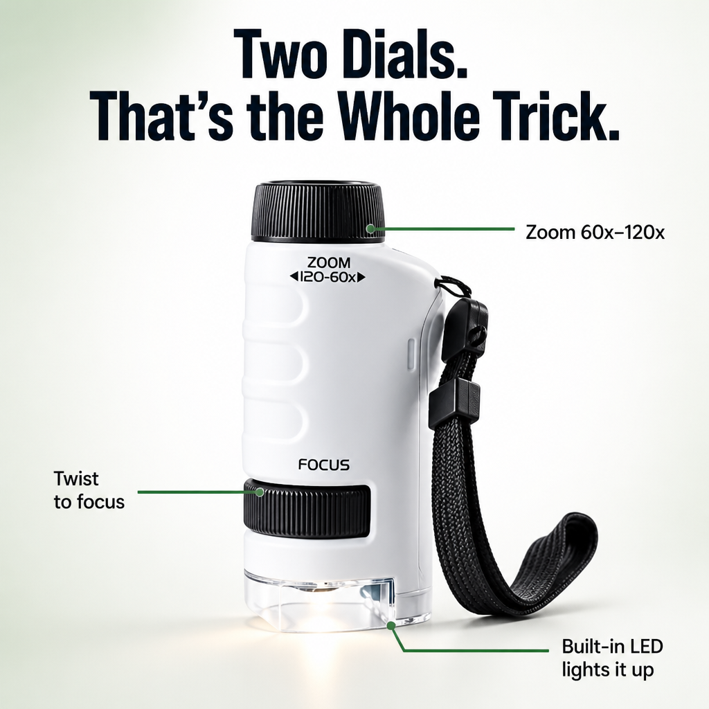 SpectraScope™ — Turn Backyard Leaves and Bugs Into 120x Discoveries Kids Beg to Repeat
