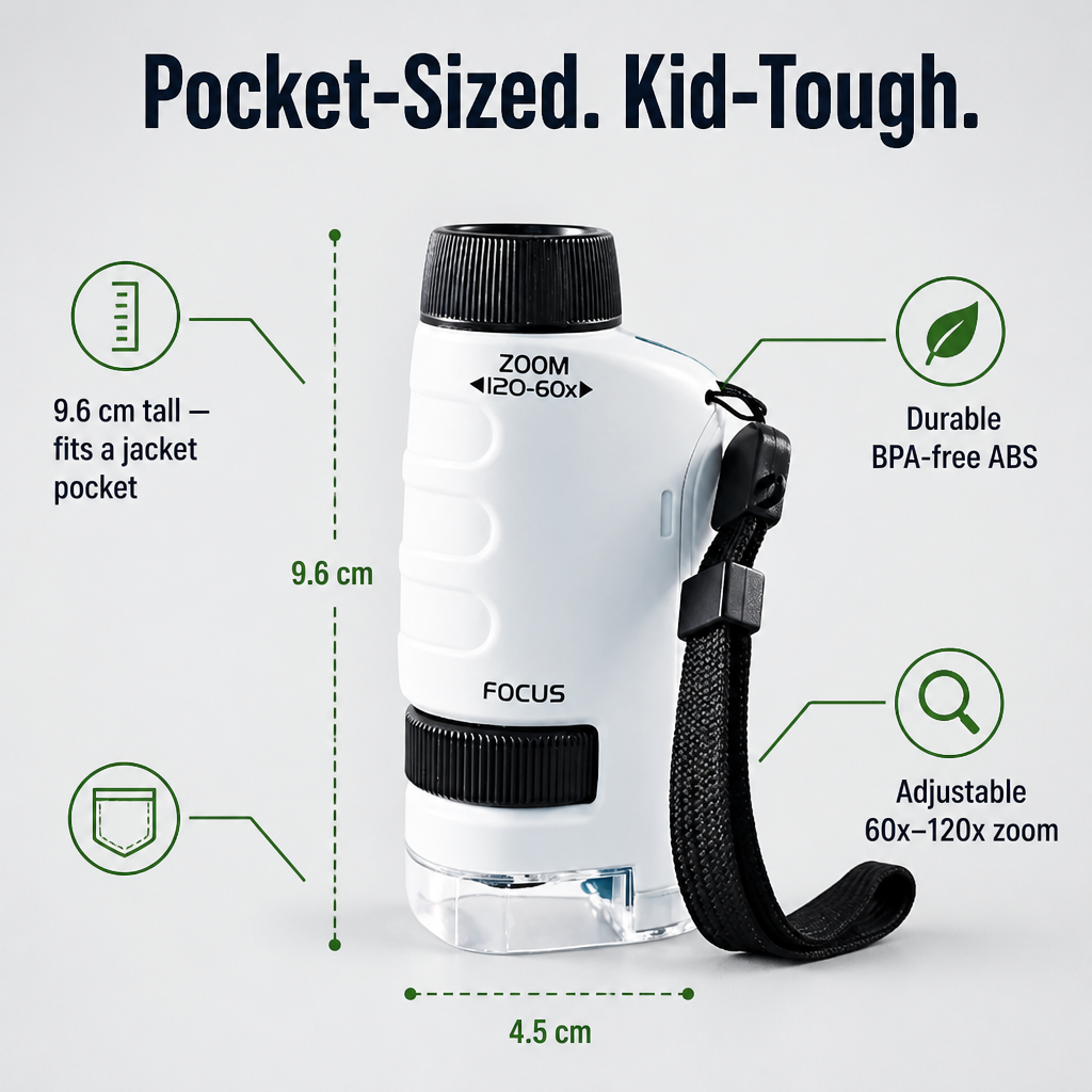 SpectraScope™ — Turn Backyard Leaves and Bugs Into 120x Discoveries Kids Beg to Repeat