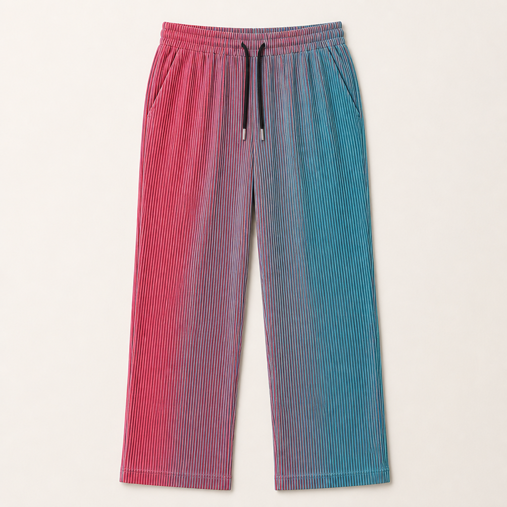 VeroStride™ – Lightweight Pleated Straight-Leg Pants with Drawstring Waist
