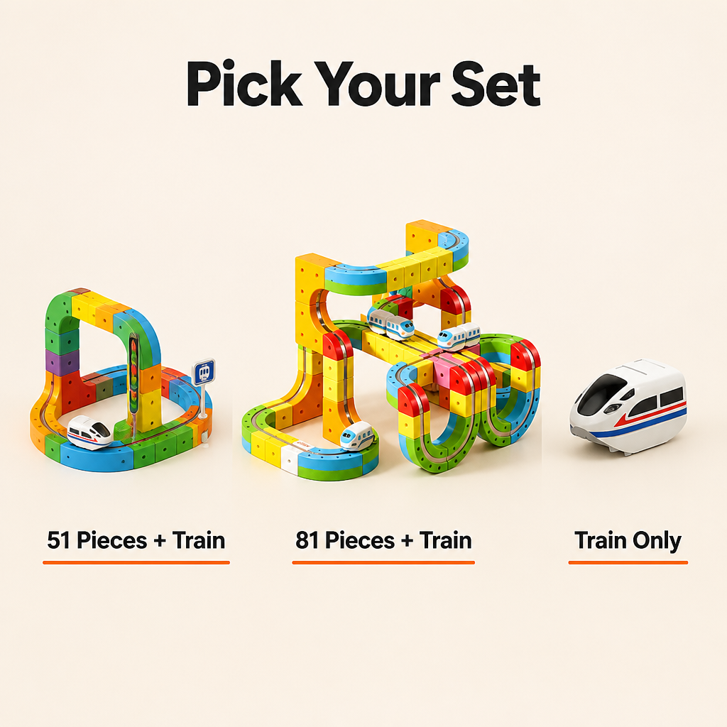 RailRush™ — Build the Track, Race the Train, Beat Screen Time | Ages 3+