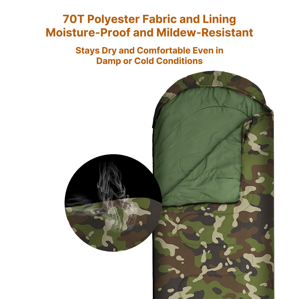 Camo Sleeping Bag for Cold Weather Conditions