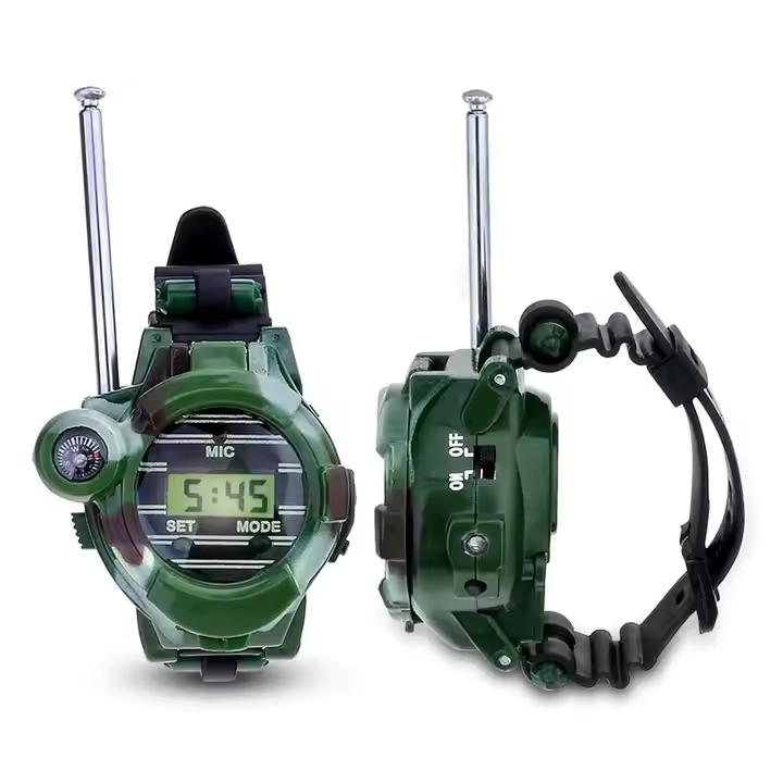 7-in-1 Survival Watch with Walkie Talkie for Kids - Camouflage Design