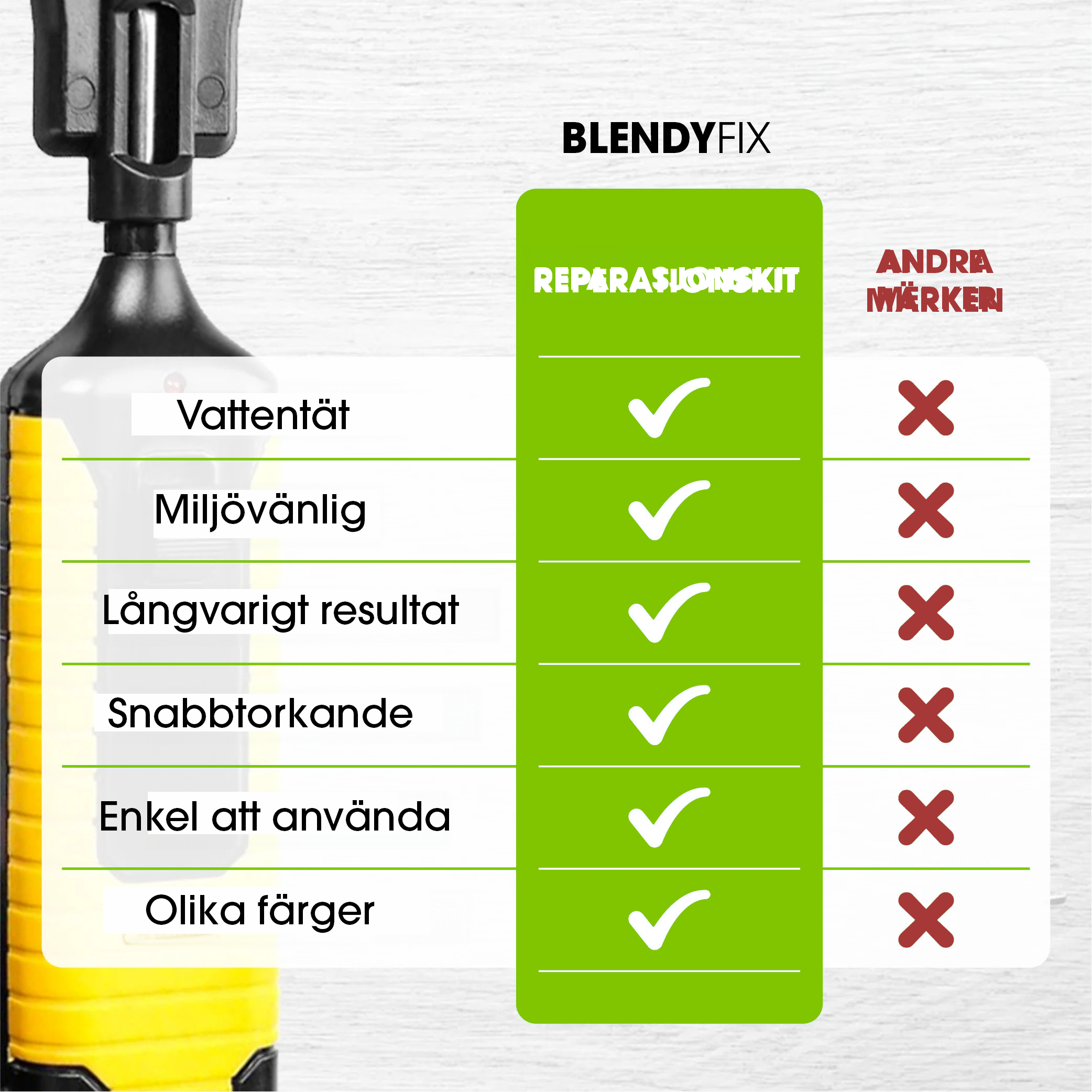 BlendyFix – Repair kit for furniture, moldings, and floors