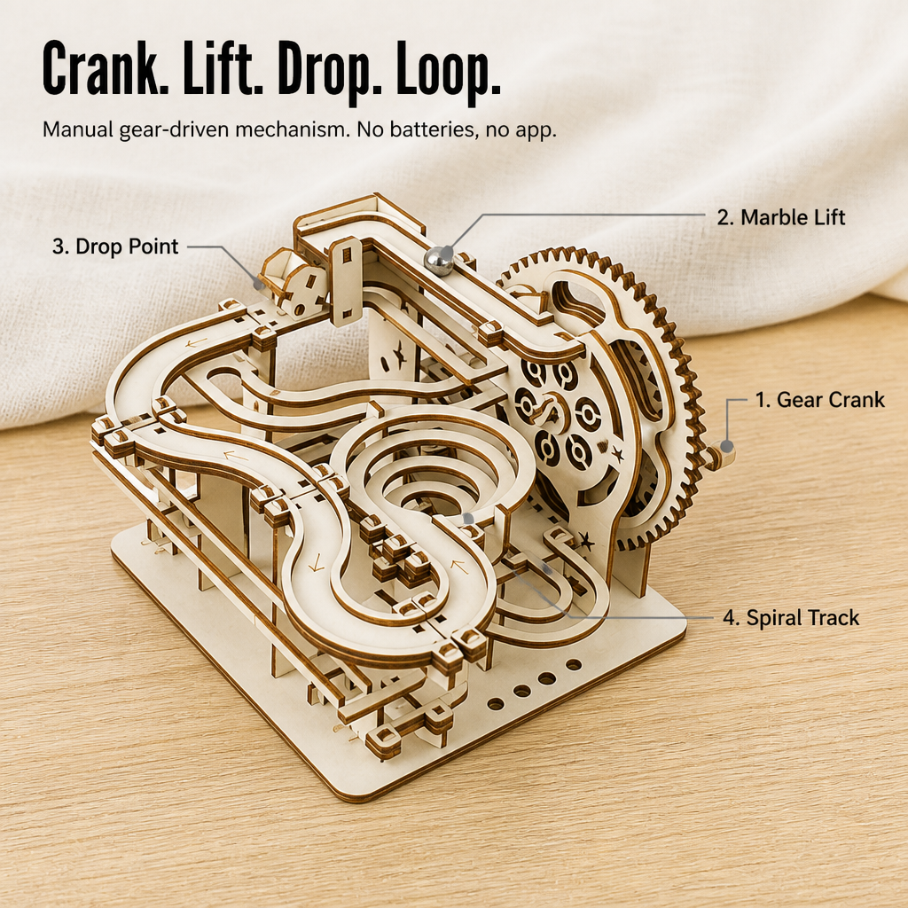 VitalRun™ — Build a Wooden Marble Run That Survives Past February