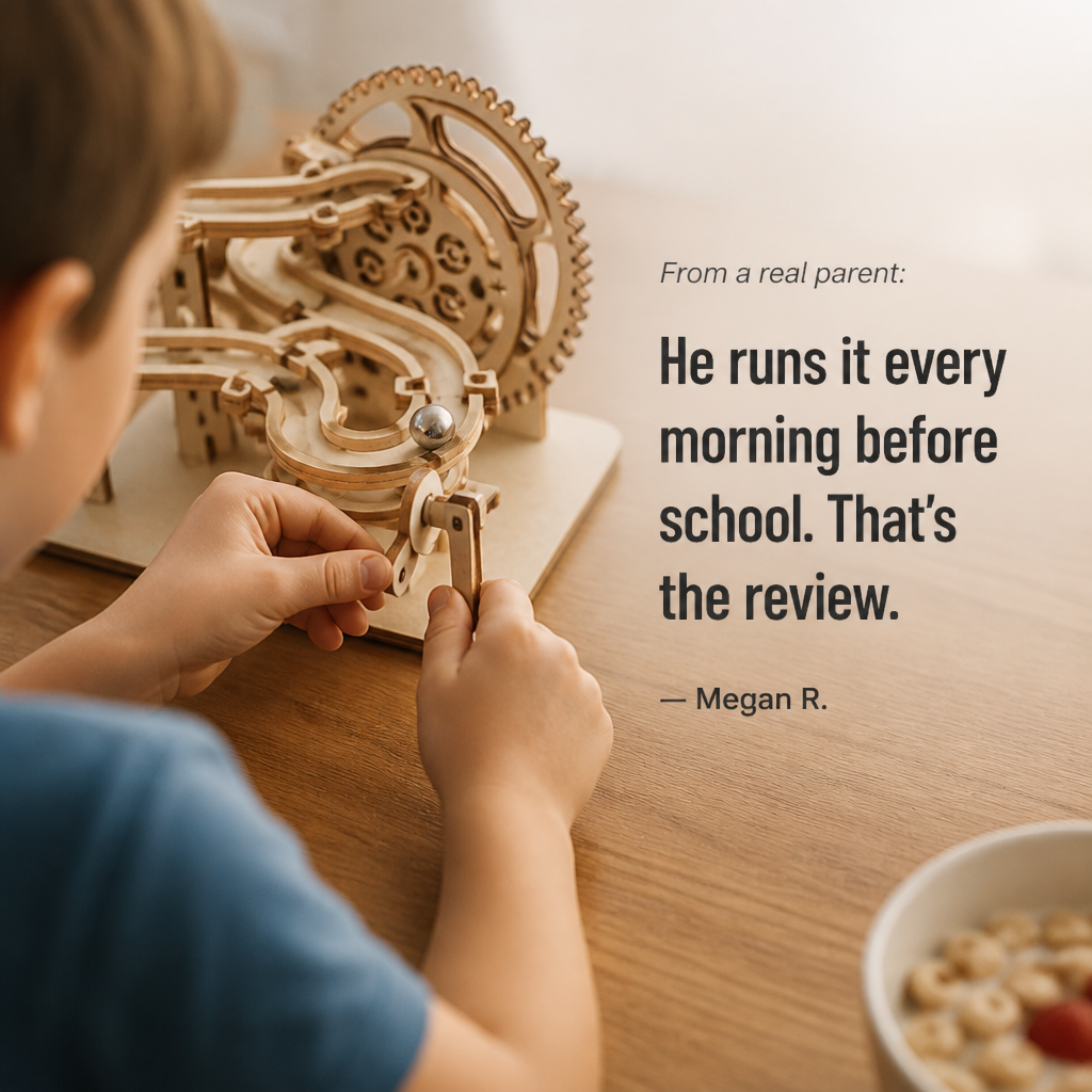 VitalRun™ — Build a Wooden Marble Run That Survives Past February