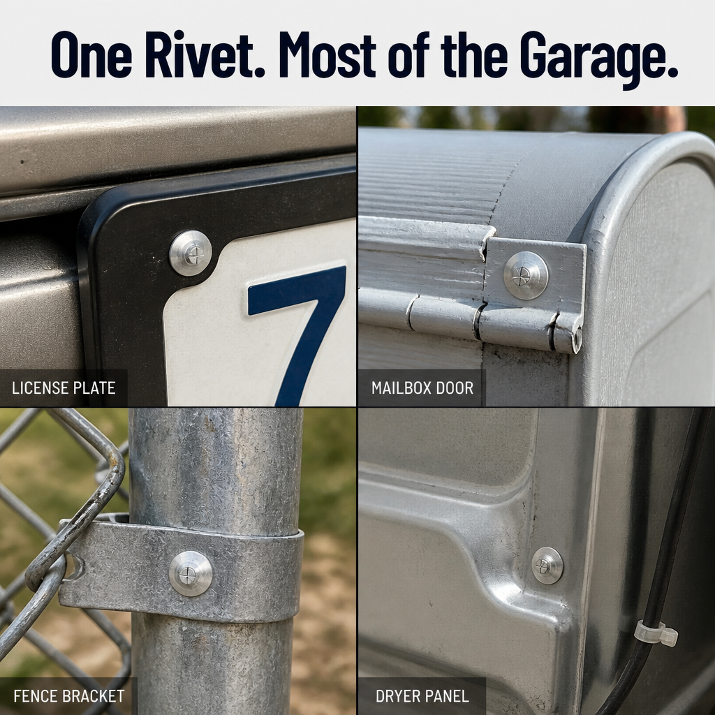 SteelSet™ Drive Rivets — Pin Metal & Plastic Tight Without a Rivet Gun