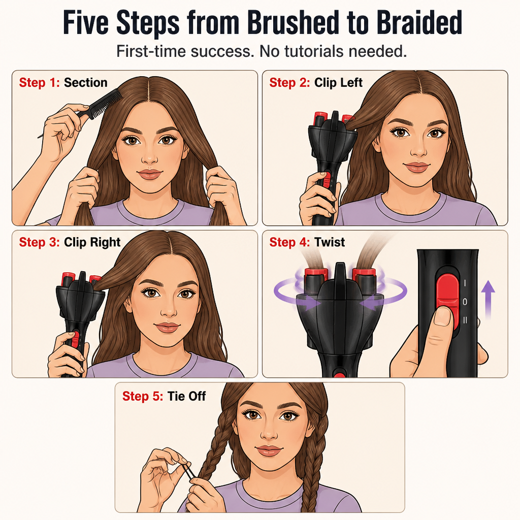 VividTwist™ — Twist Salon-Style Braids in 5 Minutes Without the Arm Cramps