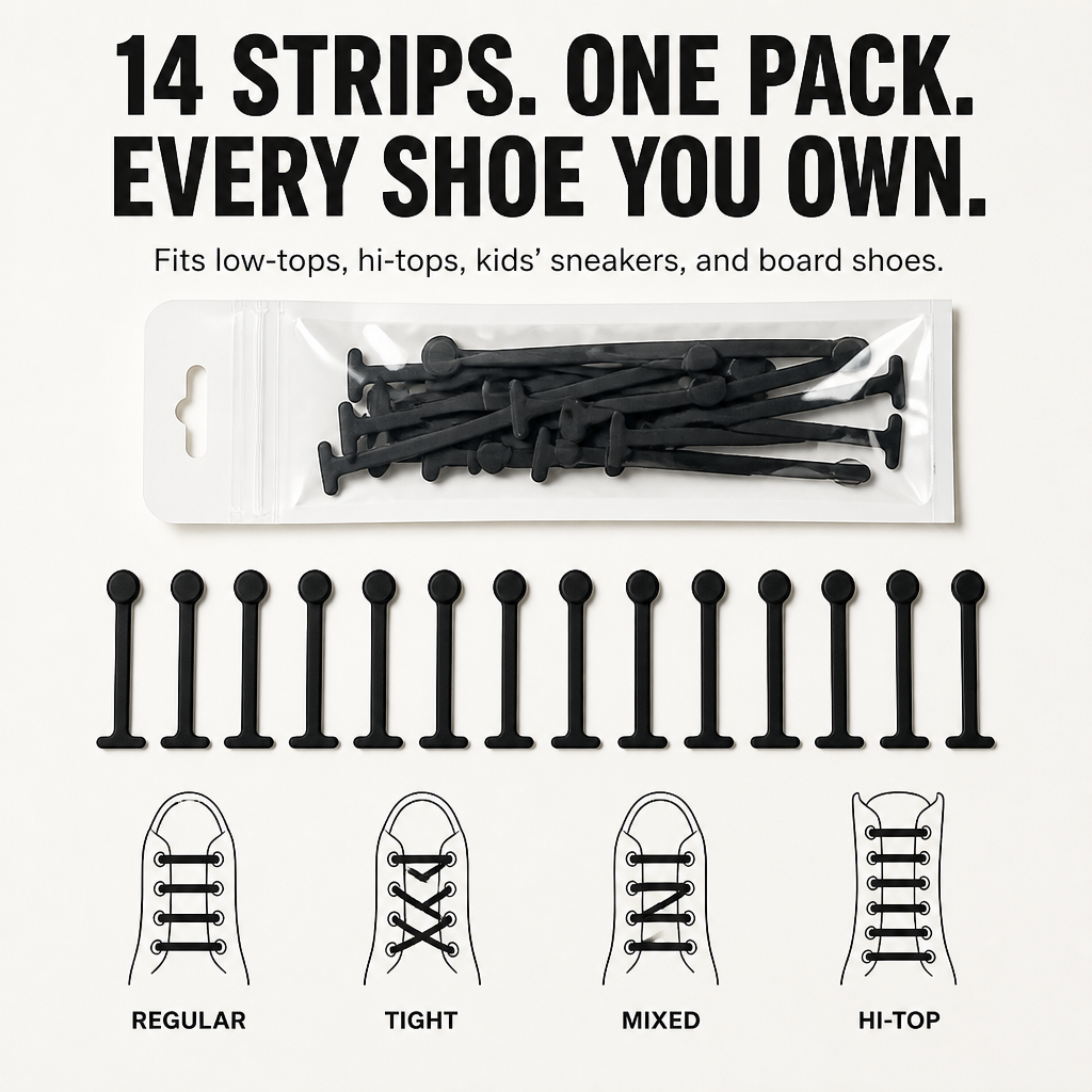 RamoraLace™ — Tie Once and Turn Any Sneaker Into a Slip-On for Life