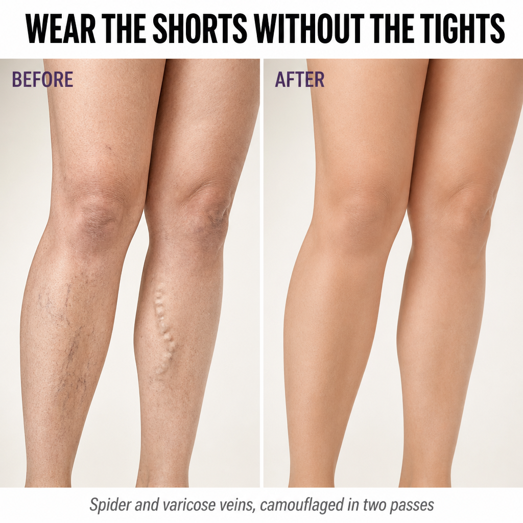LuminiqueAura™ — Cover Tattoos, Scars and Spider Veins Without Streaking or Transferring