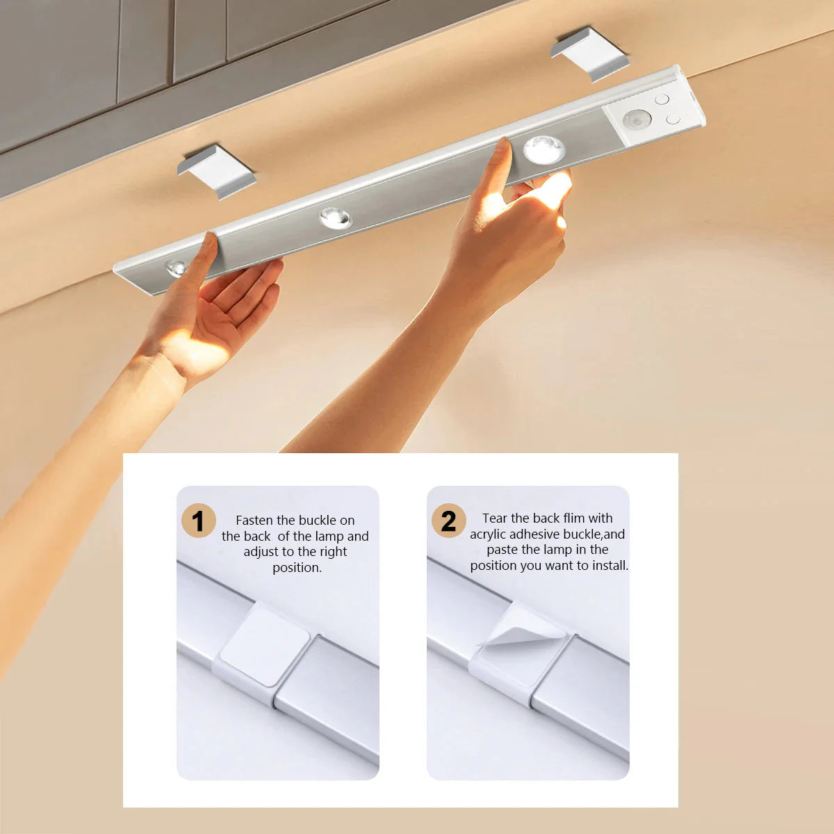 Rechargeable LED Under-Cabinet Spotlight with Magnet