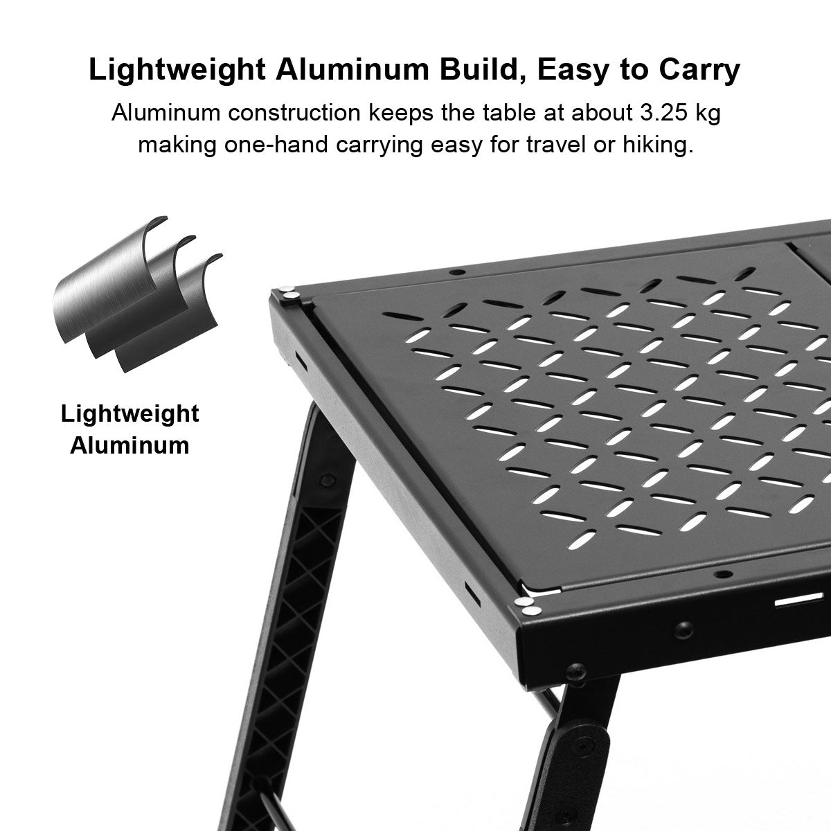 Portable Aluminum Camping Table - Lightweight and Foldable