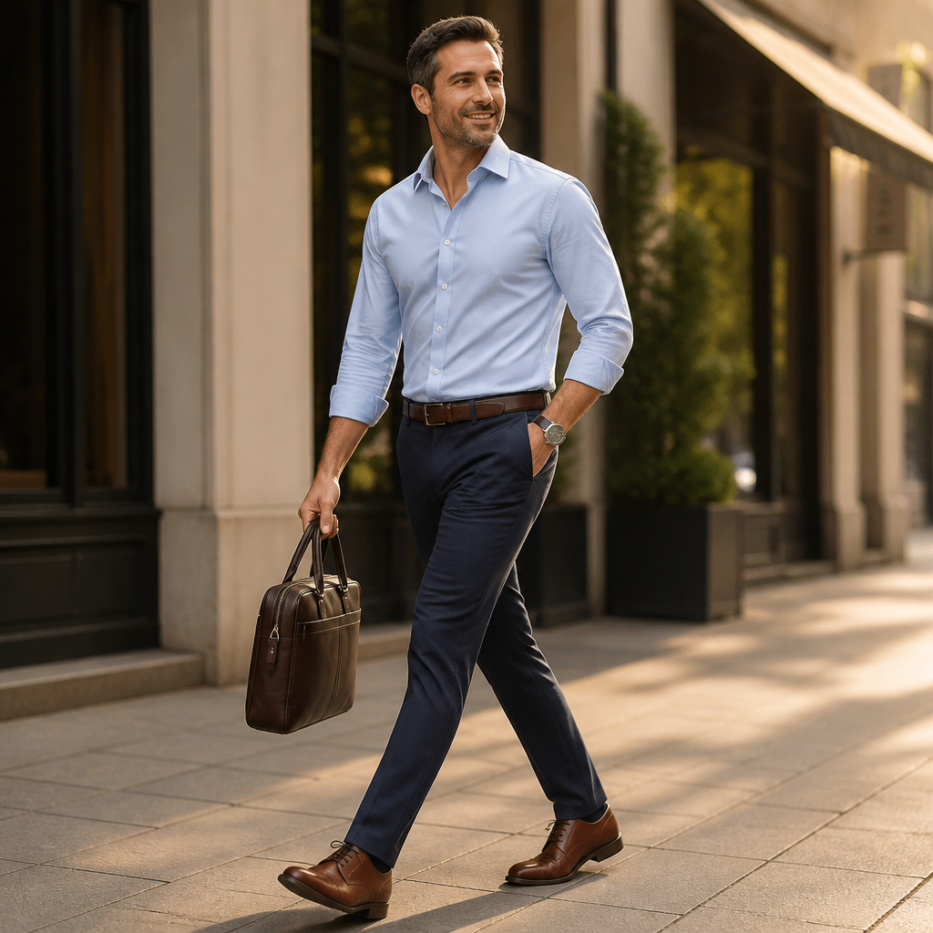 VeroStride™ – Four-Way Stretch Classic Straight-Leg Pants