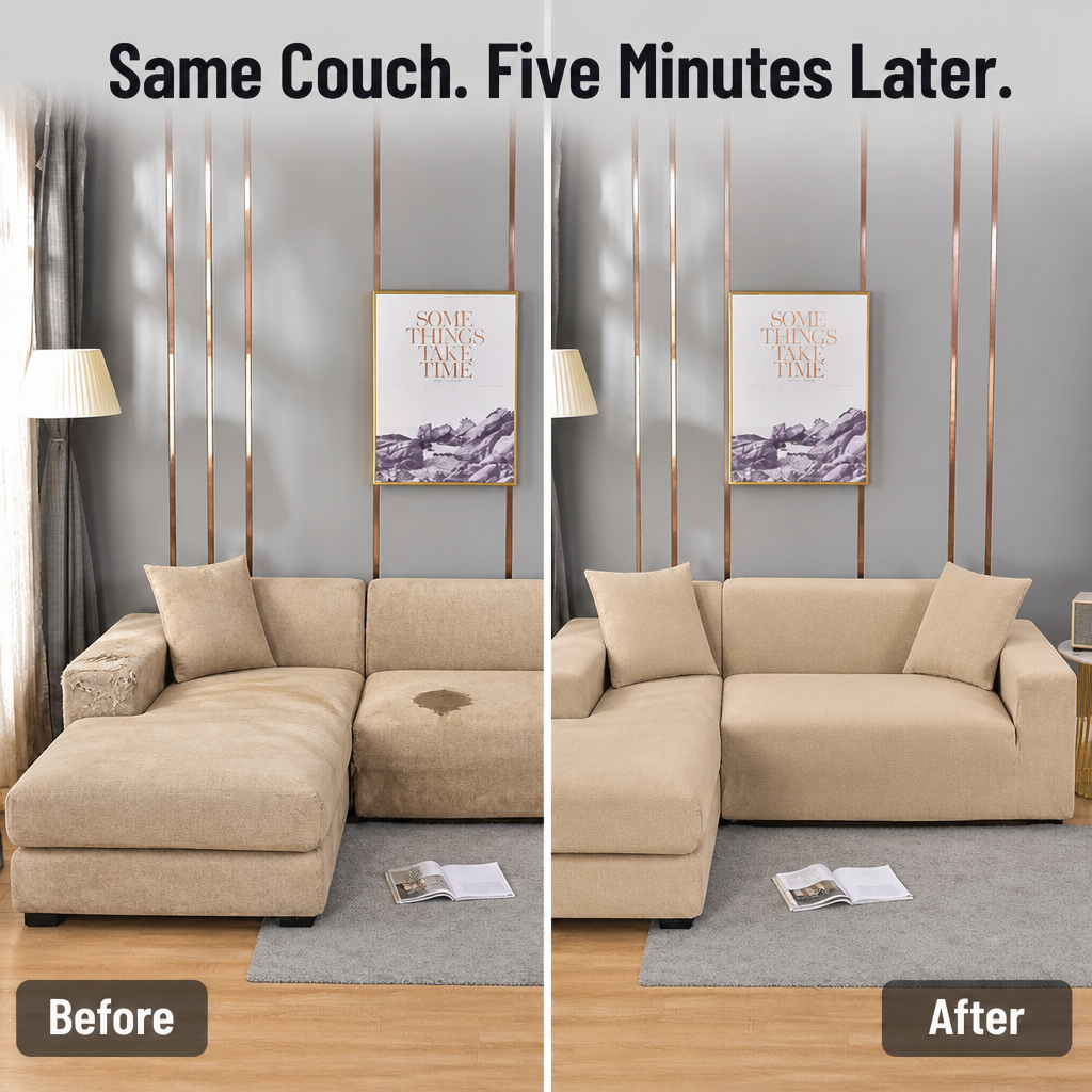 VelvetShield™ — Cover Stains, Claw Marks & Worn Cushions to Make Your Couch Look New