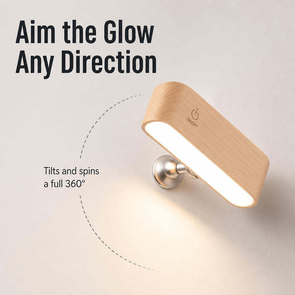 VertaLume™ — Stick It Anywhere, Swivel It Any Way, Glow All Night