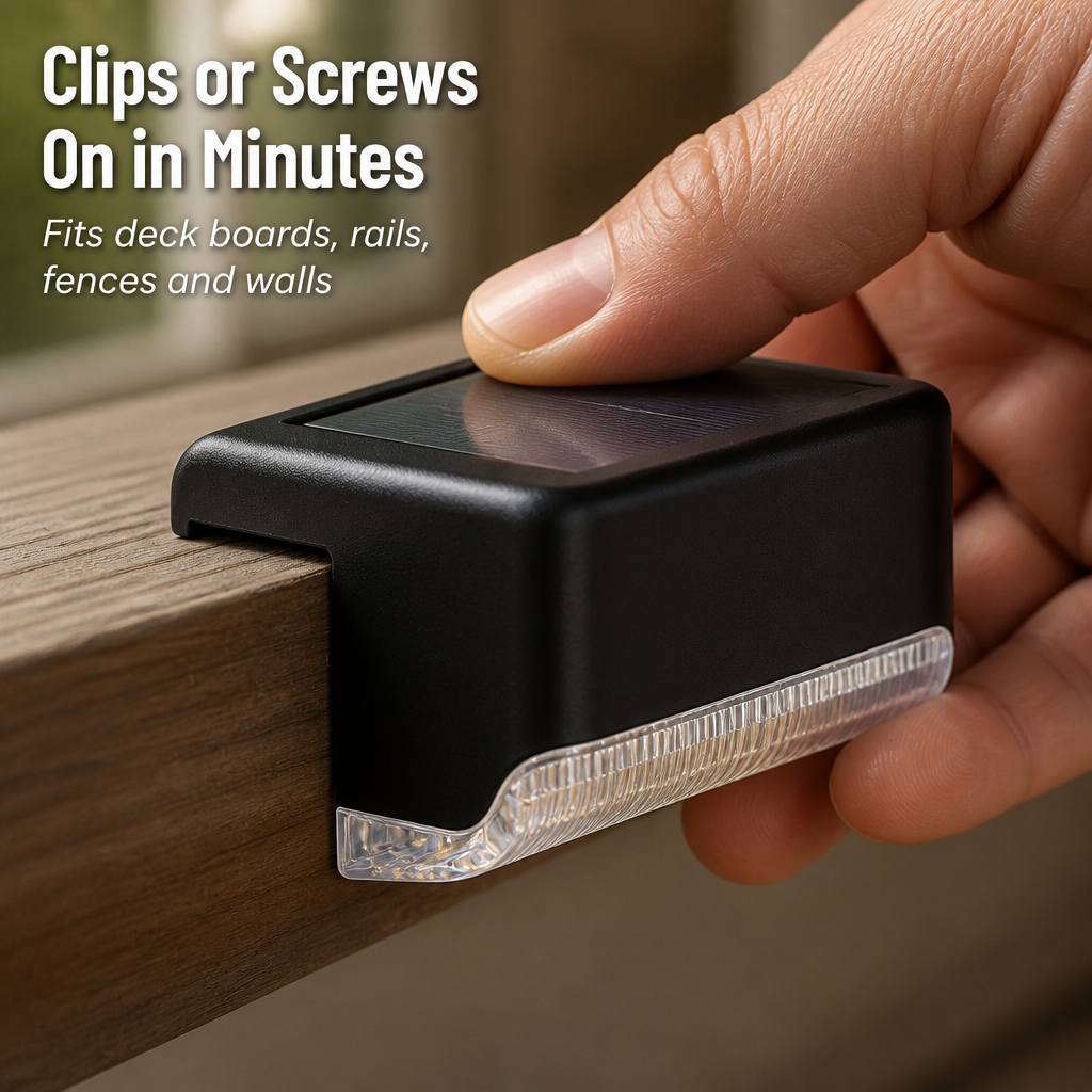 SunVanta™ — Light Up Dark Steps and Decks With Warm, Wire-Free Solar Glow