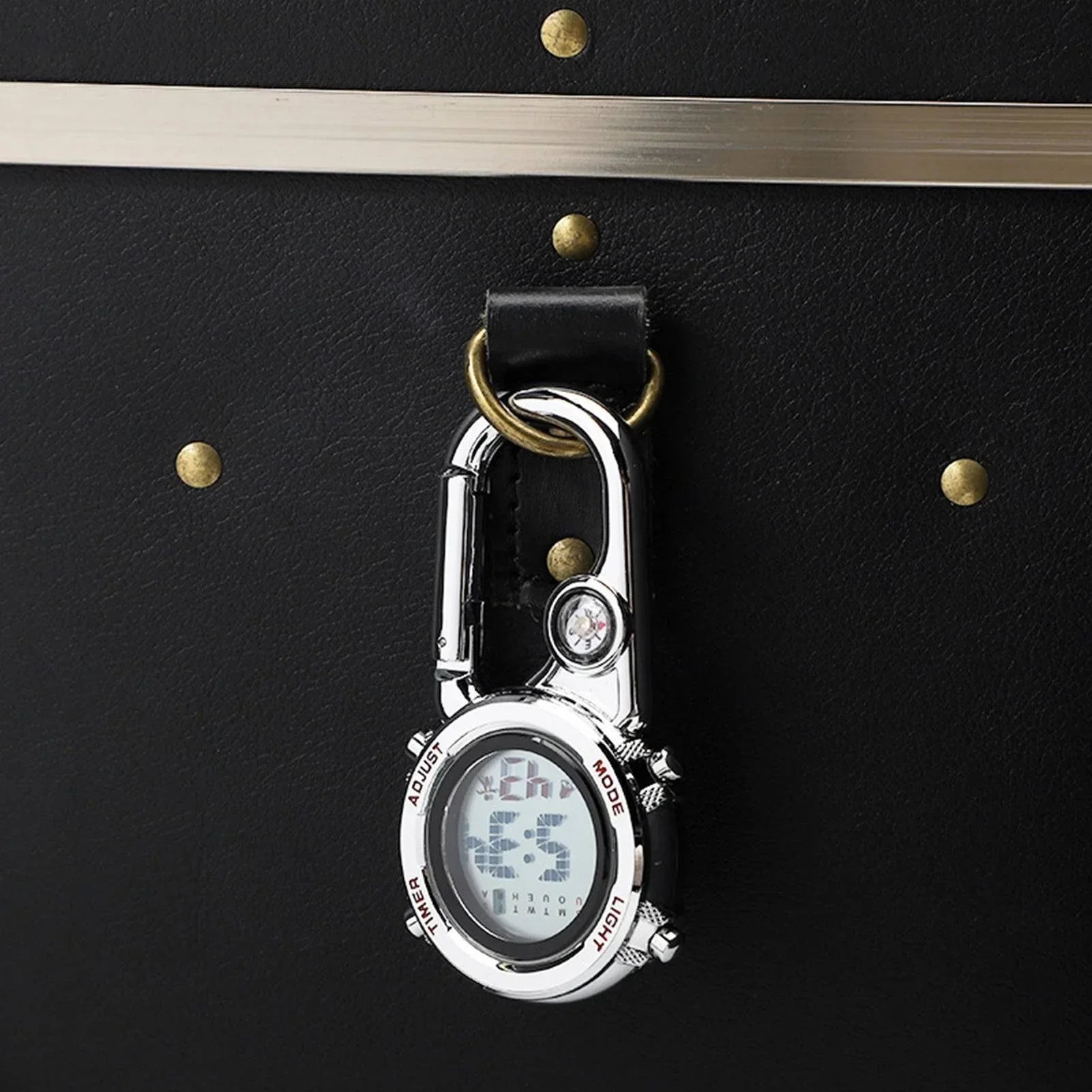 Pocket Watch with Clip-On Carabiner for Easy Attachment