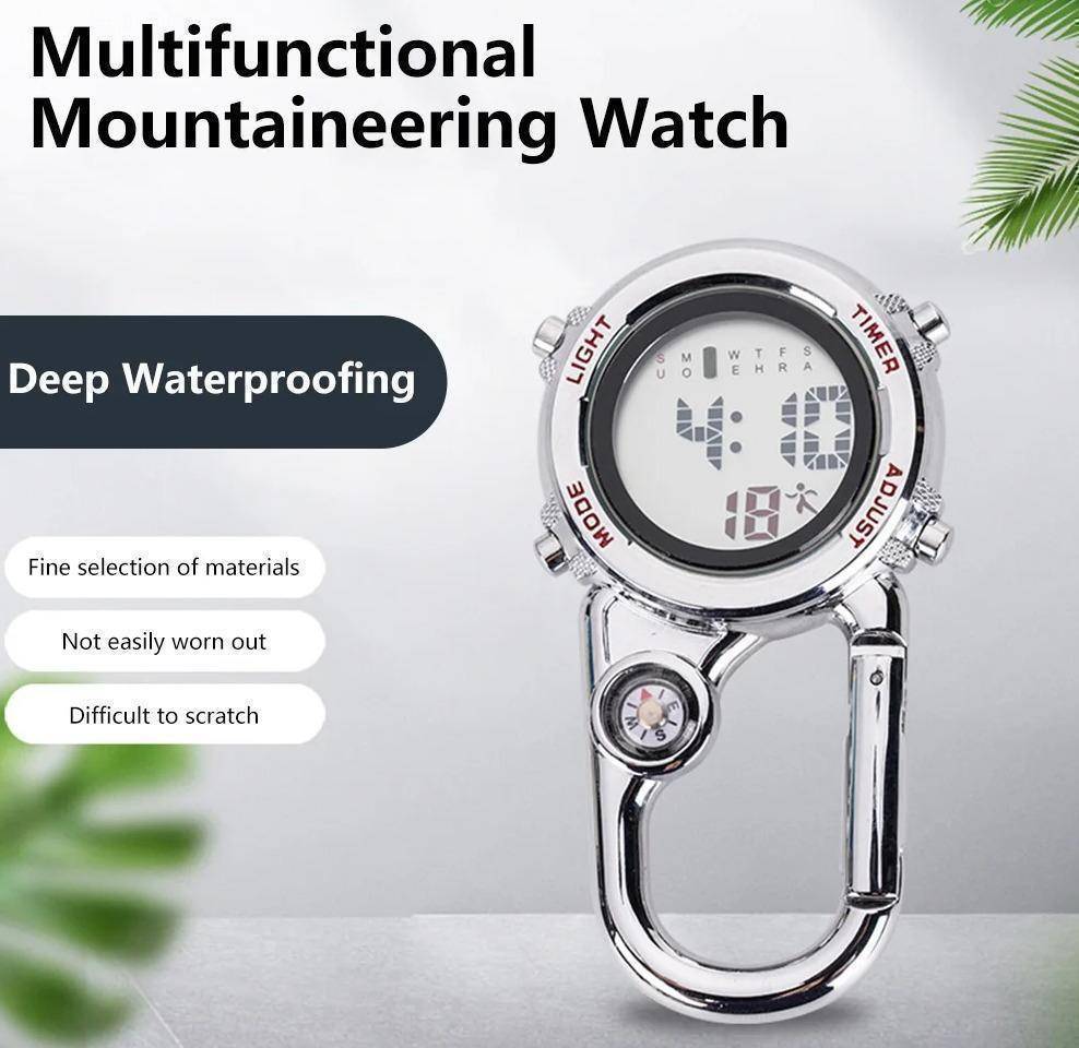 Pocket Watch with Clip-On Carabiner for Easy Attachment