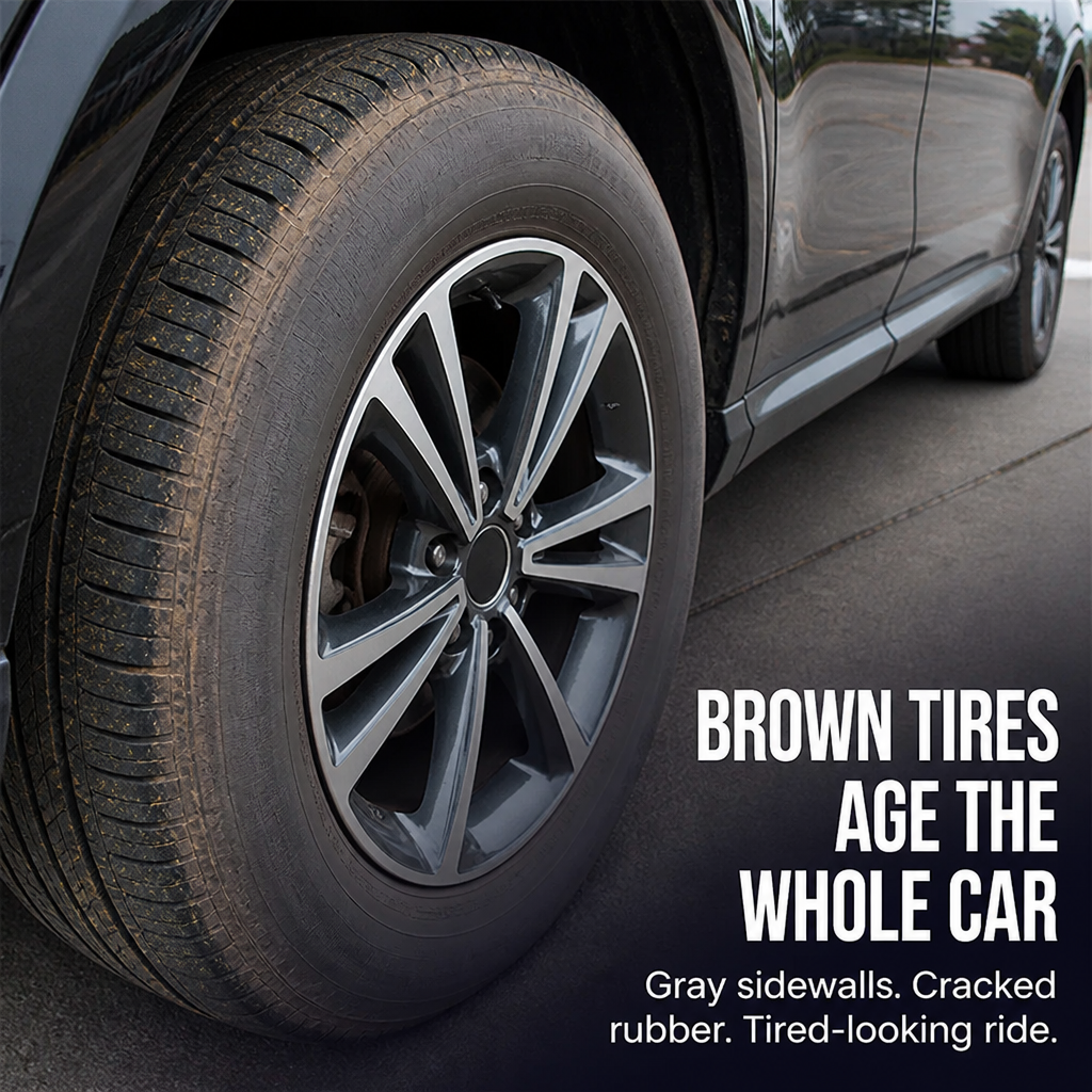 JetBlack™ Tire Revive — Bring Faded, Cracked Tires Back to Deep Black in 5 Minutes