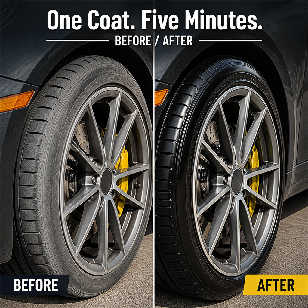 JetBlack™ Tire Revive — Bring Faded, Cracked Tires Back to Deep Black in 5 Minutes