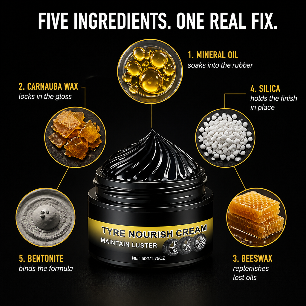 JetBlack™ Tire Revive — Bring Faded, Cracked Tires Back to Deep Black in 5 Minutes