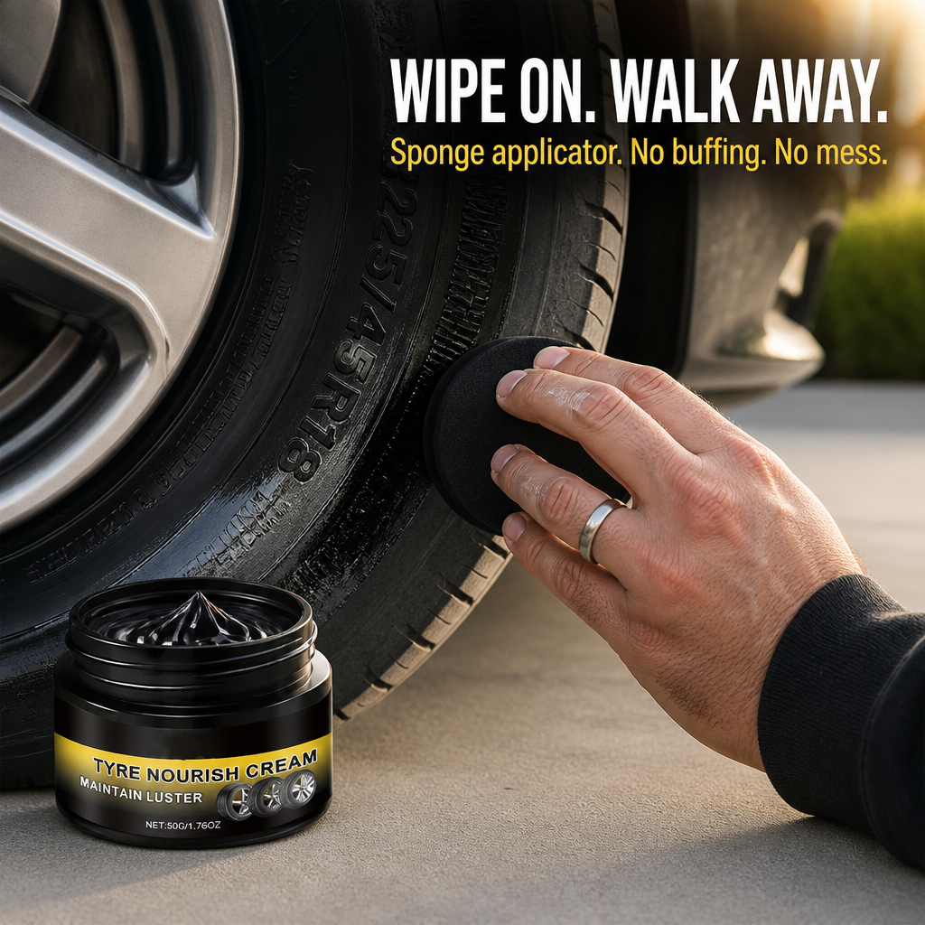 JetBlack™ Tire Revive — Bring Faded, Cracked Tires Back to Deep Black in 5 Minutes