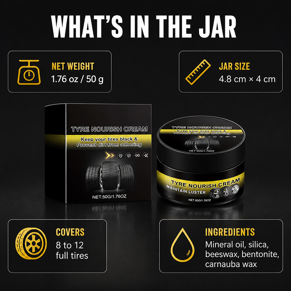 JetBlack™ Tire Revive — Bring Faded, Cracked Tires Back to Deep Black in 5 Minutes
