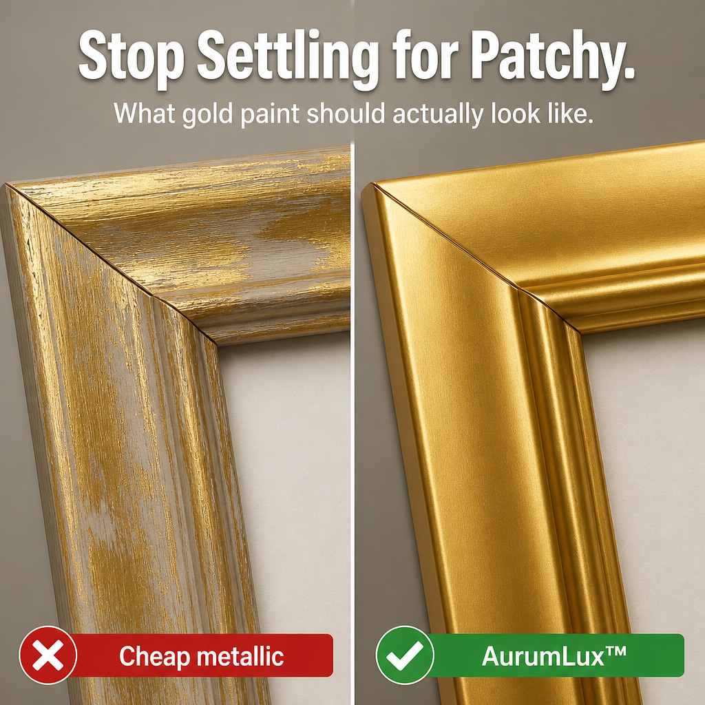 AurumLux™ — Brush On Mirror-Bright Gold That Sticks to Wood, Metal & Plastic