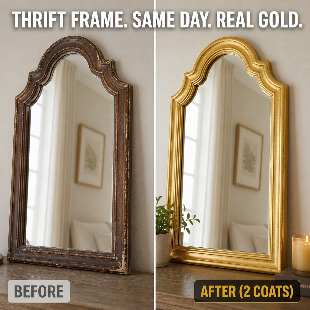 AurumLux™ — Brush On Mirror-Bright Gold That Sticks to Wood, Metal & Plastic