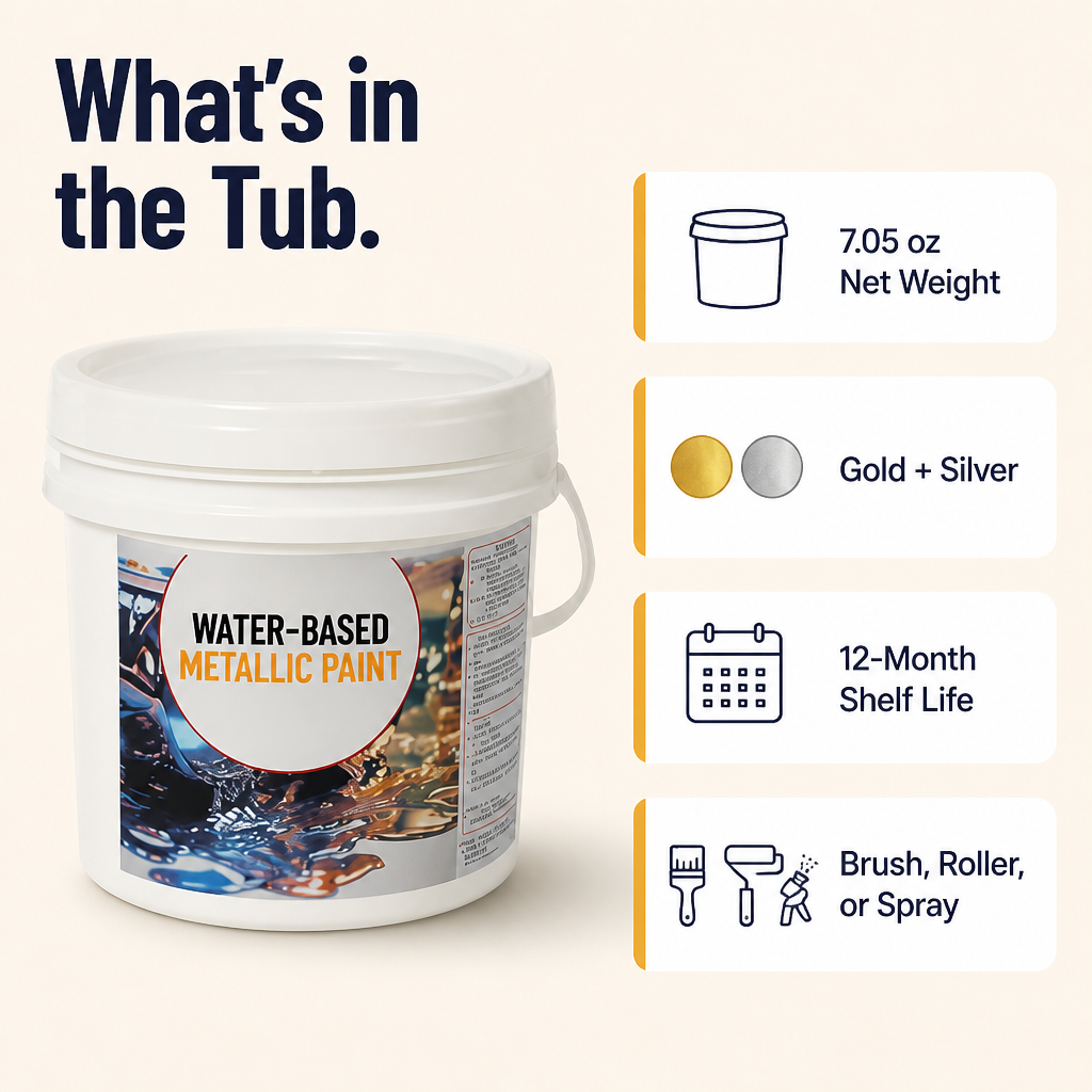 AurumLux™ — Brush On Mirror-Bright Gold That Sticks to Wood, Metal & Plastic