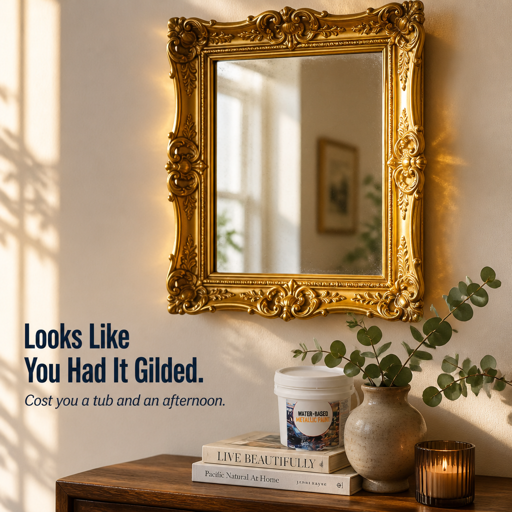 AurumLux™ — Brush On Mirror-Bright Gold That Sticks to Wood, Metal & Plastic