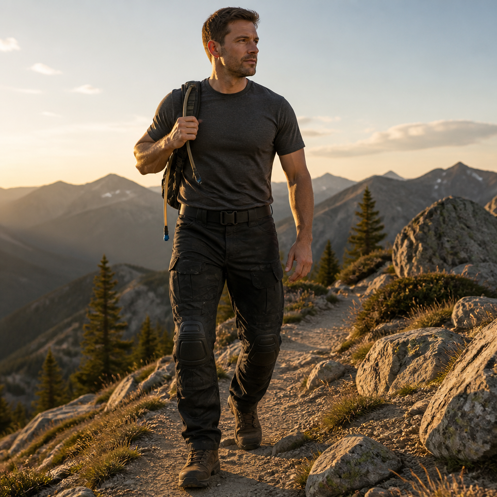StormRider™ – Rugged Tactical Cargo Pants with Removable Knee Pads