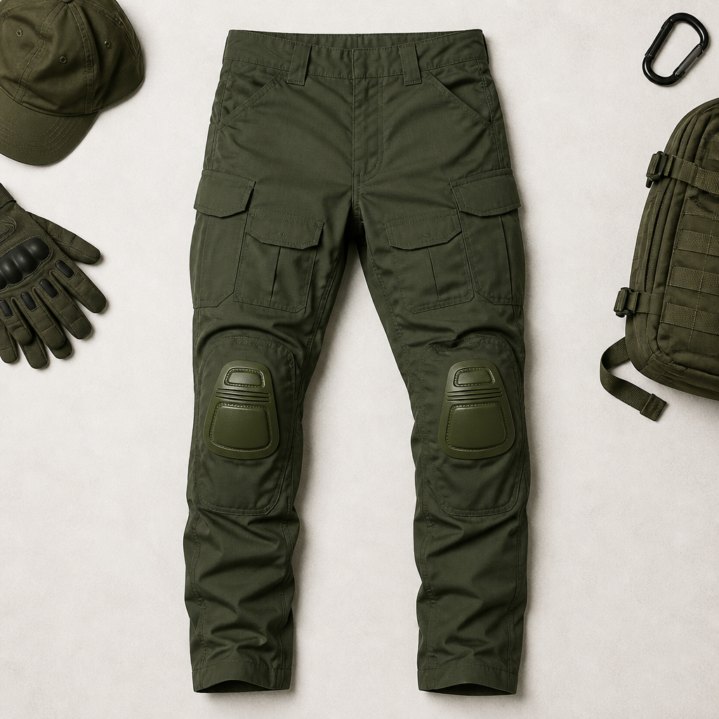 StormRider™ – Rugged Tactical Cargo Pants with Removable Knee Pads