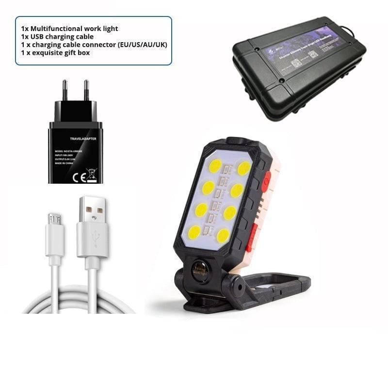 COB LED Work Light with Magnetic Base and Power Bank Feature