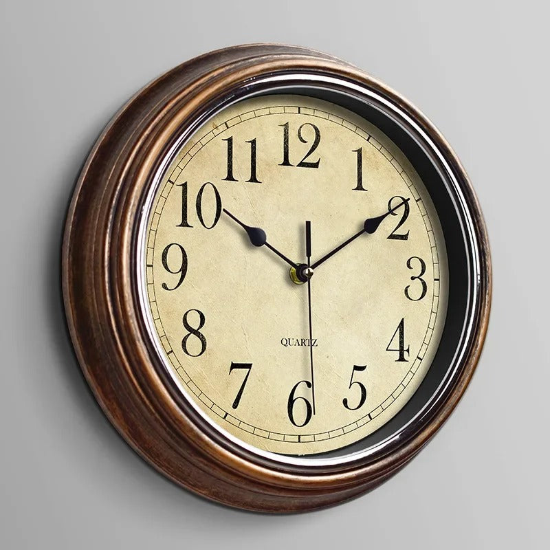 Timeless Elegance Silent Wooden Wall Clock - Classic Design