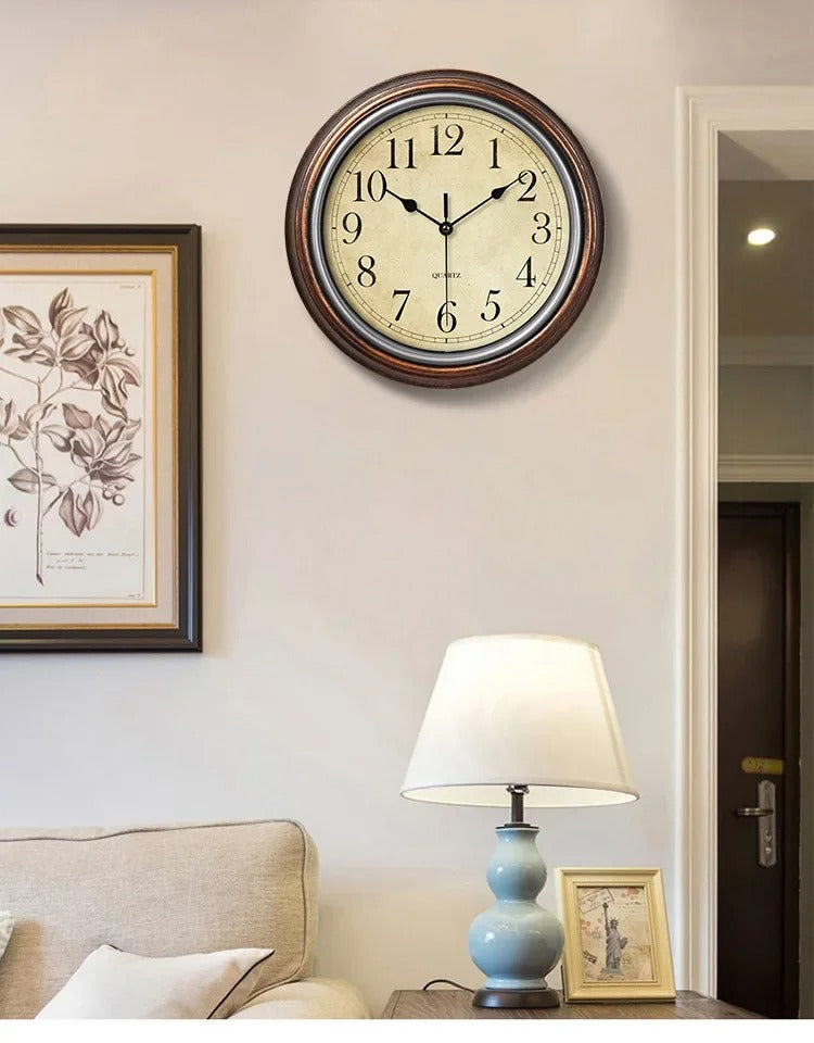 Timeless Elegance Silent Wooden Wall Clock - Classic Design