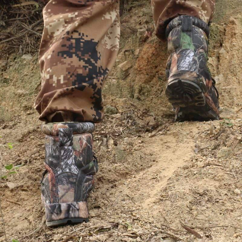Water-Resistant Hiking Boots for Men in Camouflage Design
