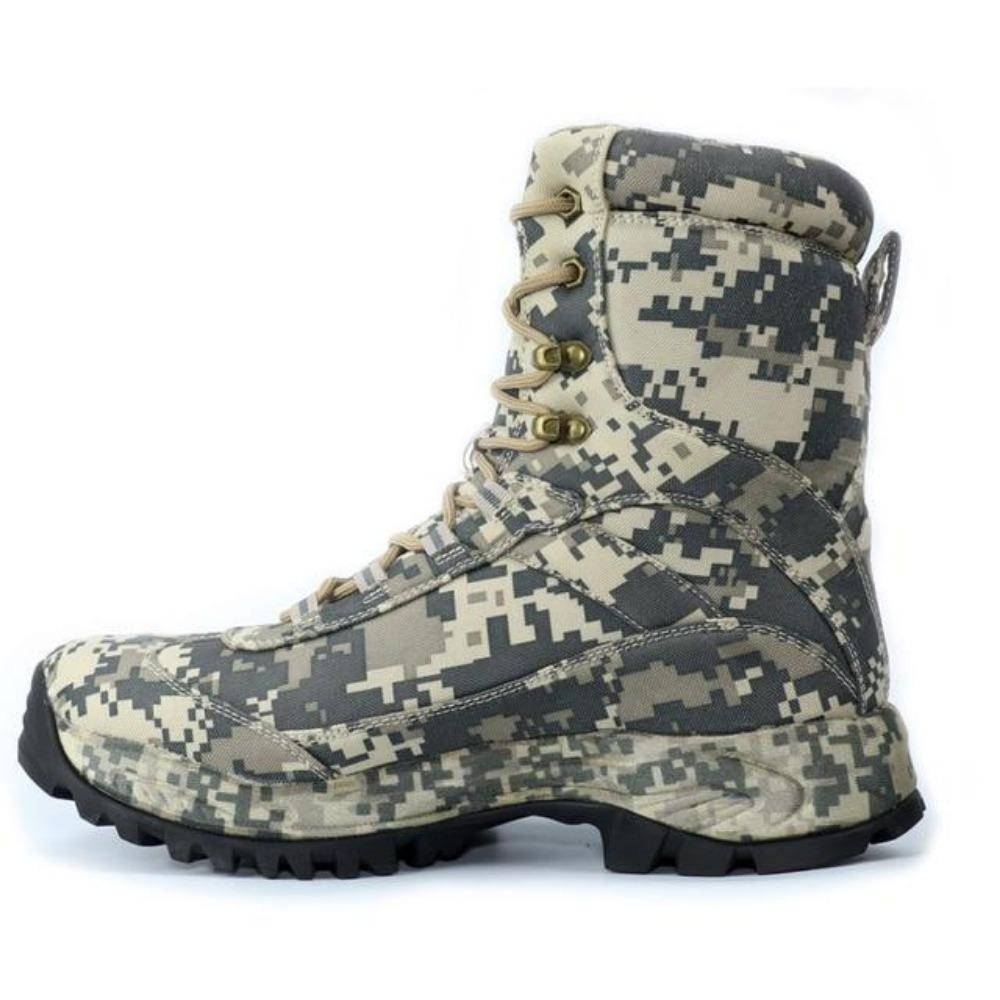 Water-Resistant Hiking Boots for Men in Camouflage Design