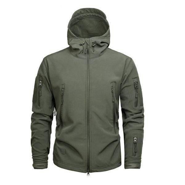 Tactical Outdoor Jacket for Men - Camouflage Fleece Design