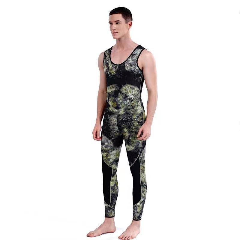 Full-Body Neoprene Wetsuit for Men - Camouflage Design